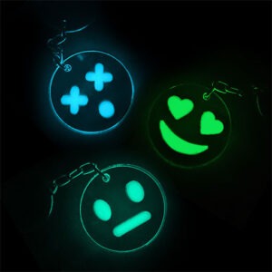 Homepage 14 Smiley Glow in Dark Transparent Keychain