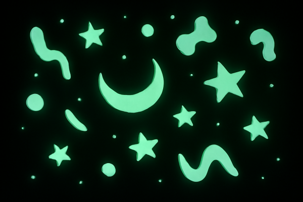 How to Make Glow in the Dark Wall Decor with Glow Paint 1 wall