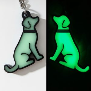 Homepage 13 Glow In Dark Dog Shape Keychain