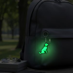 Glow In Dark Dog Shape Keychain 3 dog4
